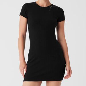 Alo Goddess Ribbed Short Sleeve Dress